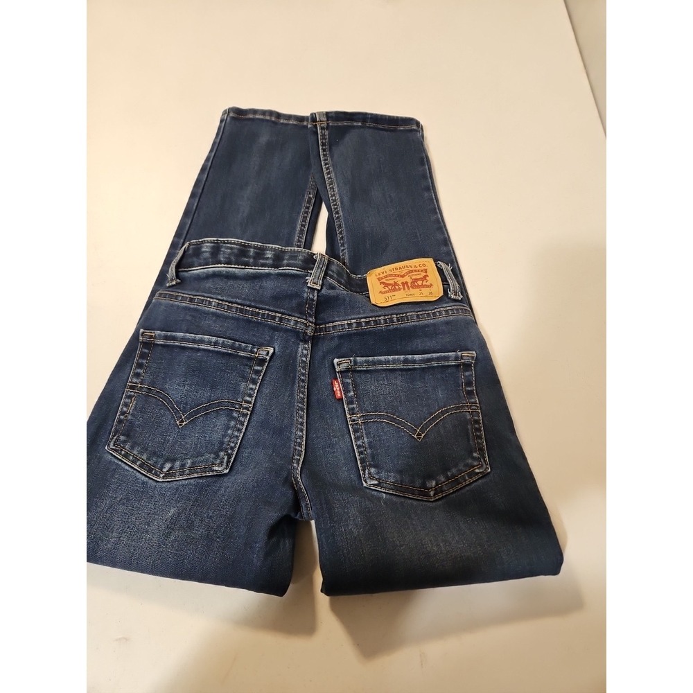 Levi's 511 Jeans Boys 10 Reg. 25W-26L Blue Denim‎ Straight Leg Waistband (1362